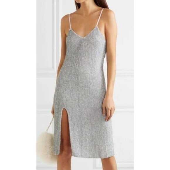 **NWT (flaw) Retrofete Denisa Sequin V-Neck Sleeveless Cocktail Dress-sz Medium - Picture 1 of 16